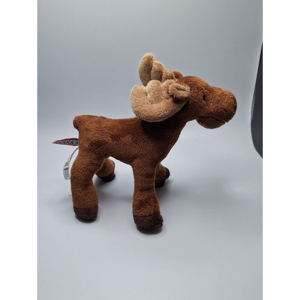 Douglas Plush Moose Stuffed Animal - Brown with Tan Antlers